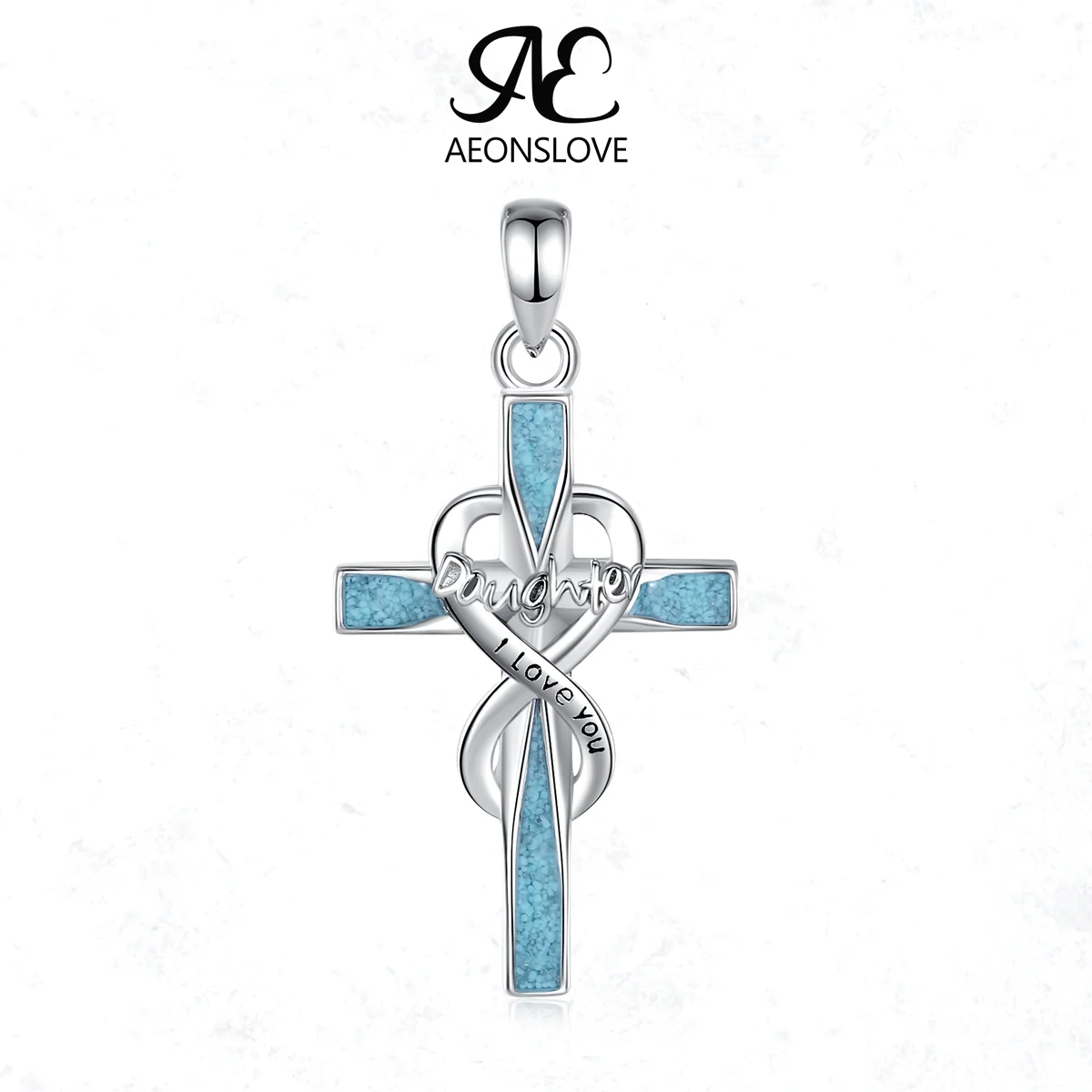 Ожерелье AEONSLOVE из стерлингового серебра 925 пробы с бирюзовым крестом и подвеской в виде бесконечности и сердца, духовное украшение, подарок на день рождения для дочери
Ожерелье AEONSLOVE из стерлингового серебра 925 пробы с бирюзовым крестом и подвеской в виде бесконечности и сердца, духовное украшение, подарок на день рождения для дочери