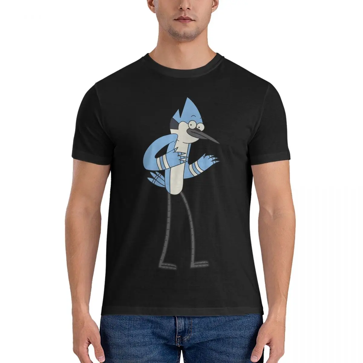 Забавные мужские футболки R-Regular Show, забавная футболка с коротким рукавом и круглым вырезом, футболки из чистого хлопка, идея для подарка
Забавные мужские футболки R-Regular Show, забавная футболка с коротким рукавом и круглым вырезом, футболки из чистого хлопка, идея для подарка