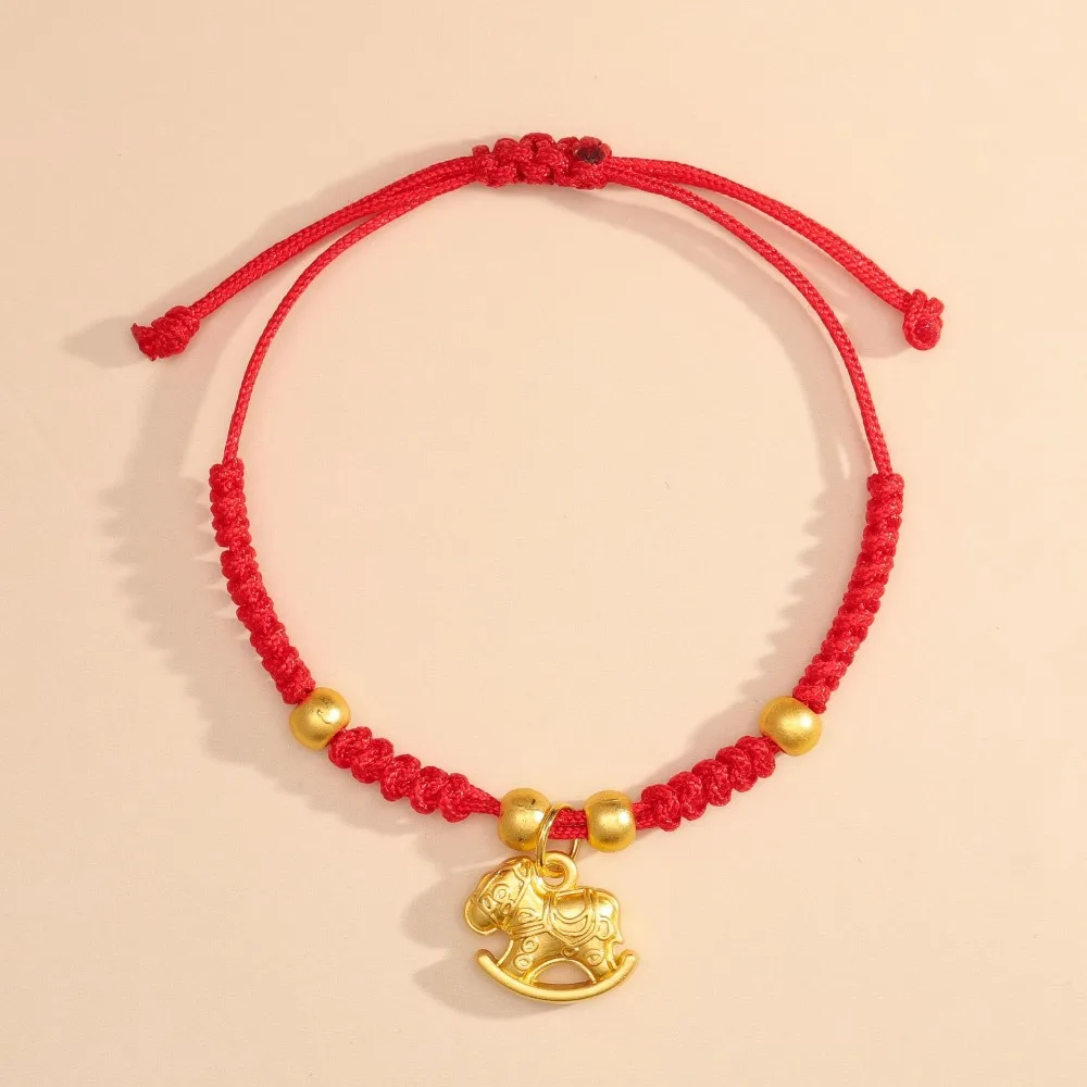 Chinese Style Horse Year Bracelet Zodiac Year New Year Hand Rope Lucky Pony Red Rope Fu Character Pendant 2026 Horse Year
Chinese Style Horse Year Bracelet Zodiac Year New Year Hand Rope Lucky Pony Red Rope Fu Character Pendant 2026 Horse Year