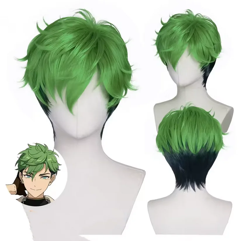 Anime ES Green Black Mixed Ensemble Stars Kojika Sakasaki juisu Kojika Juis Cosplay Wig Green Mixed Short Halloween + Wig Cap
Anime ES Green Black Mixed Ensemble Stars Kojika Sakasaki juisu Kojika Juis Cosplay Wig Green Mixed Short Halloween + Wig Cap