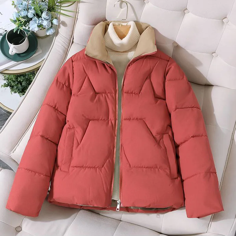 New Women's Cotton Clothes Autumn Winter Short Padded Jacket Stand Collar Korean Female Casual Thick Warm Down Cotton Coat Khaki
New Women's Cotton Clothes Autumn Winter Short Padded Jacket Stand Collar Korean Female Casual Thick Warm Down Cotton Coat Khaki