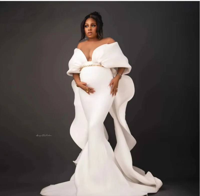 White Wrap Women Prom Dress Photoshoot Pregnant Wedding Sexy Off Shoulder Elegant Mermaid Maternity Sleepwear Robe
White Wrap Women Prom Dress Photoshoot Pregnant Wedding Sexy Off Shoulder Elegant Mermaid Maternity Sleepwear Robe