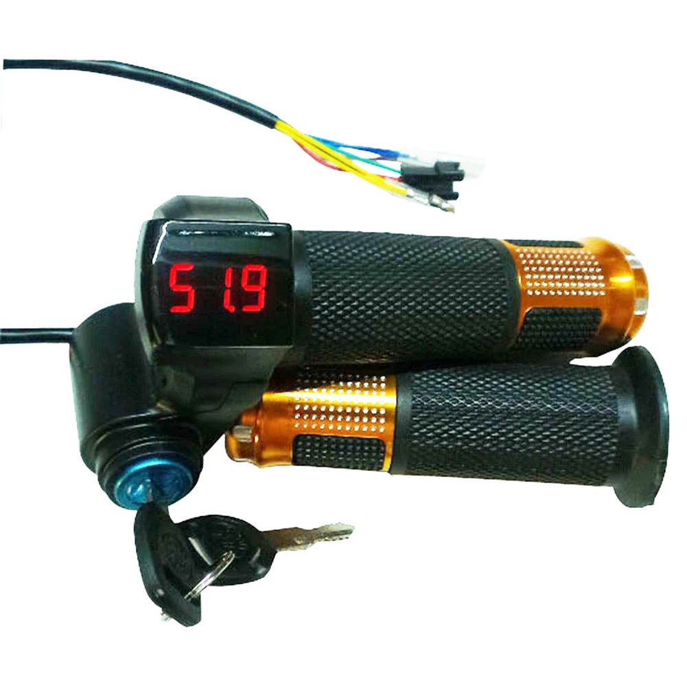 1 Pair 12-84v E-bike Handlebar Grips Digital Display Speed Control Throttle For Electric Bike Scooter Tricycle
1 Pair 12-84v E-bike Handlebar Grips Digital Display Speed Control Throttle For Electric Bike Scooter Tricycle