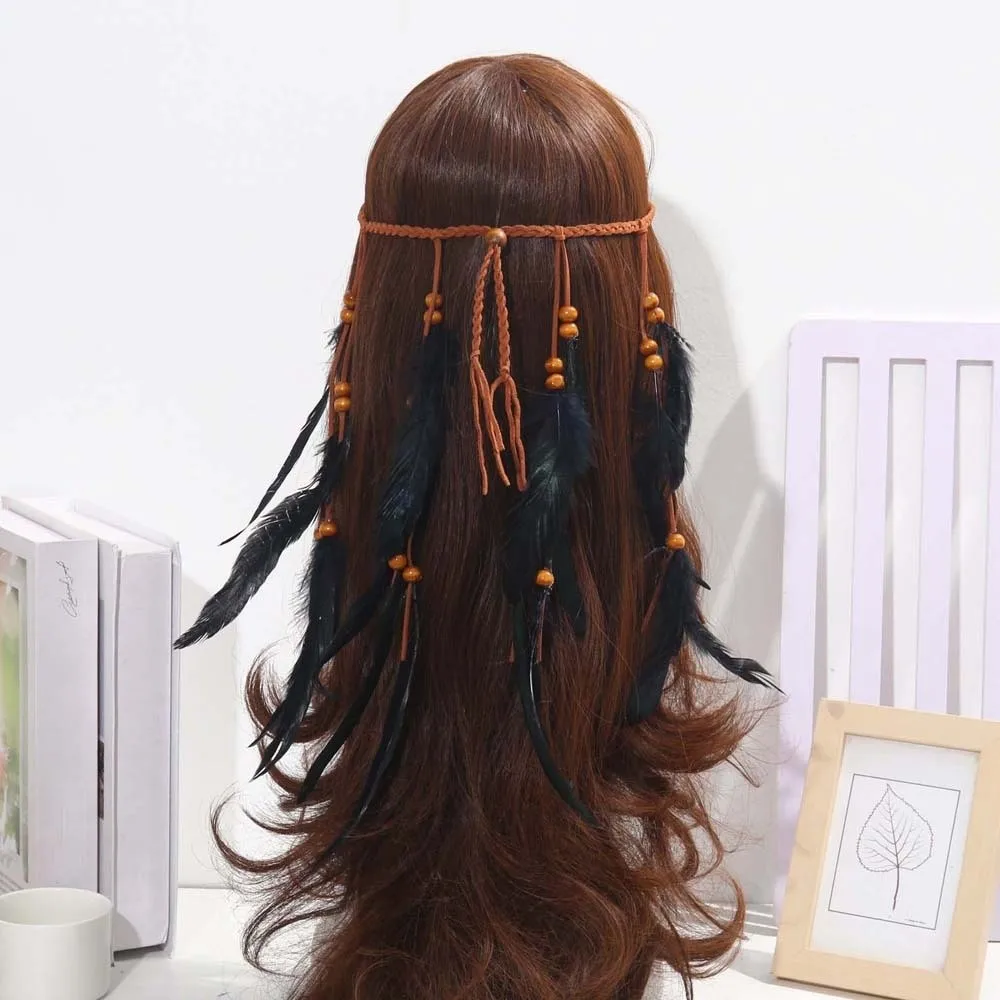 Cascading Tassels Long Feather Headpiece Braided Cord Intricate Beadwork Bohemian Tassel Headband Slip-knot Adjuste
Cascading Tassels Long Feather Headpiece Braided Cord Intricate Beadwork Bohemian Tassel Headband Slip-knot Adjuste