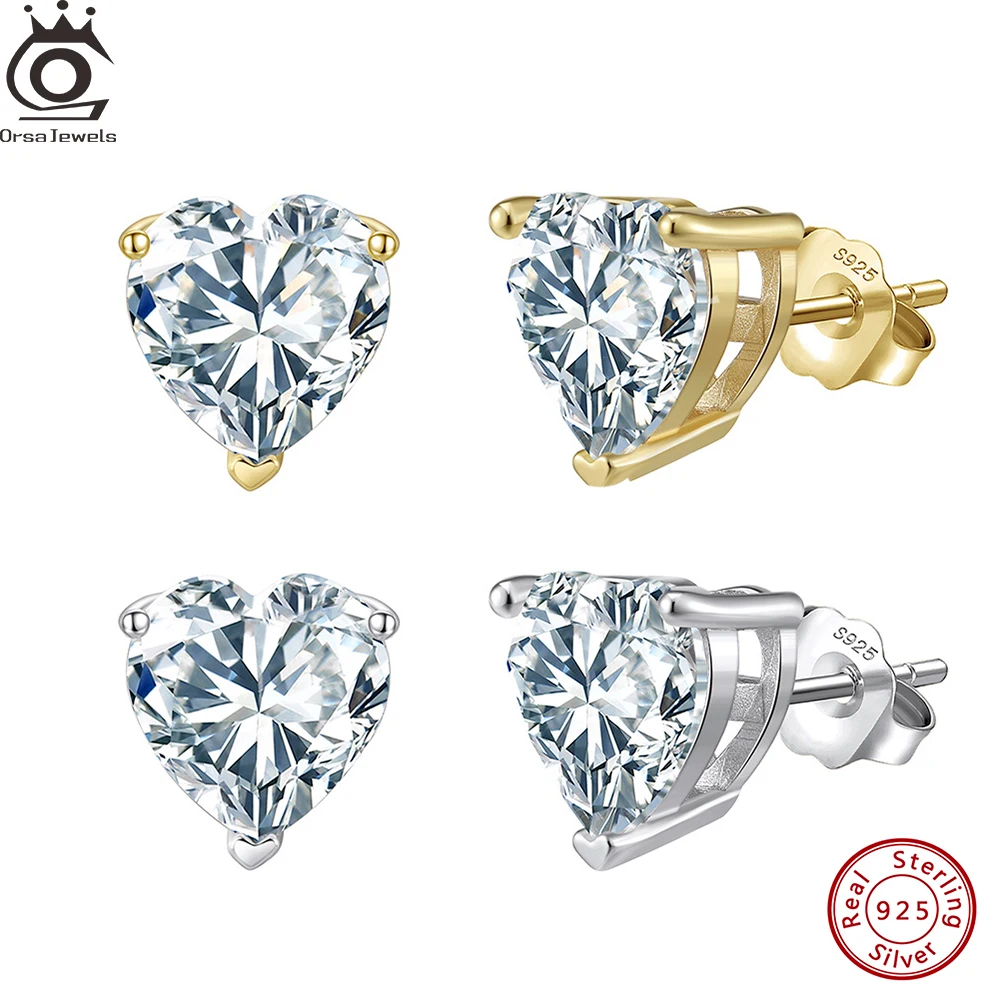 ORSA JEWELS Shiny and Romantic 925 Silver Stud Earrings with a Heart Zirconia, the Ultimate Jewelry for Valentine's Day LZE55
ORSA JEWELS Shiny and Romantic 925 Silver Stud Earrings with a Heart Zirconia, the Ultimate Jewelry for Valentine's Day LZE55