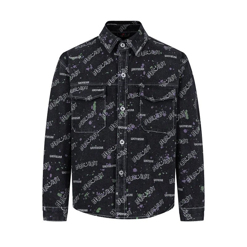 Men's Fashion Printed Cargo Denim Shirts High Streetwear Painted Jeans Shirt Loose Fit Long Sleeve Tops Outerwear
Men's Fashion Printed Cargo Denim Shirts High Streetwear Painted Jeans Shirt Loose Fit Long Sleeve Tops Outerwear