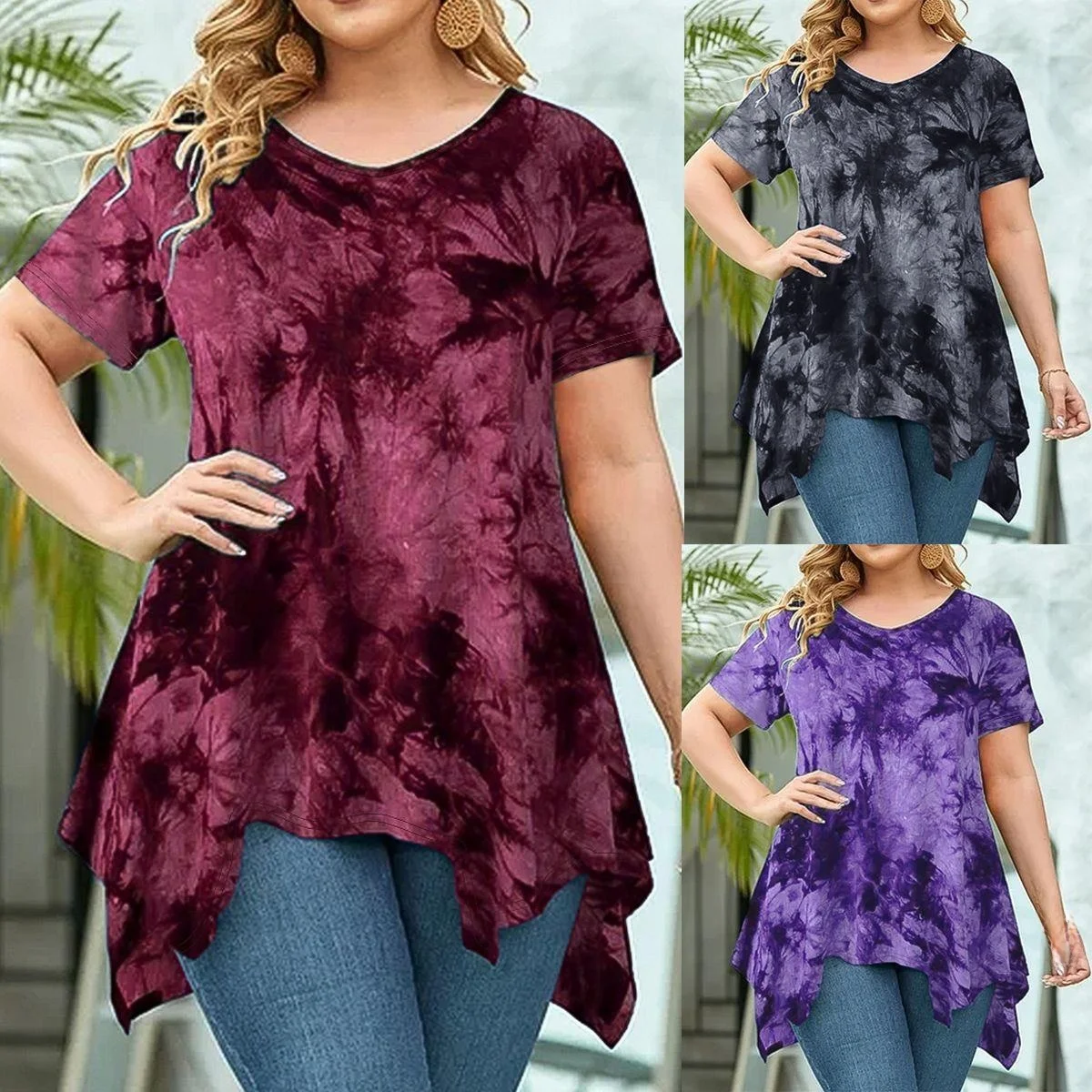 Large Size Women's T-Shirt Short Sleeve Collar Hem Citywalk Loose Fit Other Fabric Side Zipper Dress Other Occasion
Large Size Women's T-Shirt Short Sleeve Collar Hem Citywalk Loose Fit Other Fabric Side Zipper Dress Other Occasion