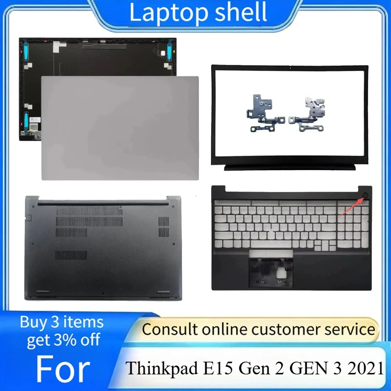 LCD Back Cover Front Bezel Palmrest Lower Bottom Cover Upper Top Case Black For Lenovo Thinkpad E15 Gen 2 GEN 3 2021
LCD Back Cover Front Bezel Palmrest Lower Bottom Cover Upper Top Case Black For Lenovo Thinkpad E15 Gen 2 GEN 3 2021