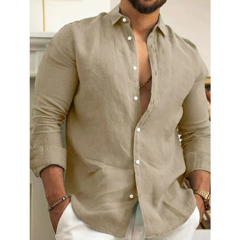 All Seasons Men's Linen Long Sleeve Shirt Youth Casual Wrinkle-Resistant Turn Collar Shirts And Blouses
All Seasons Men's Linen Long Sleeve Shirt Youth Casual Wrinkle-Resistant Turn Collar Shirts And Blouses