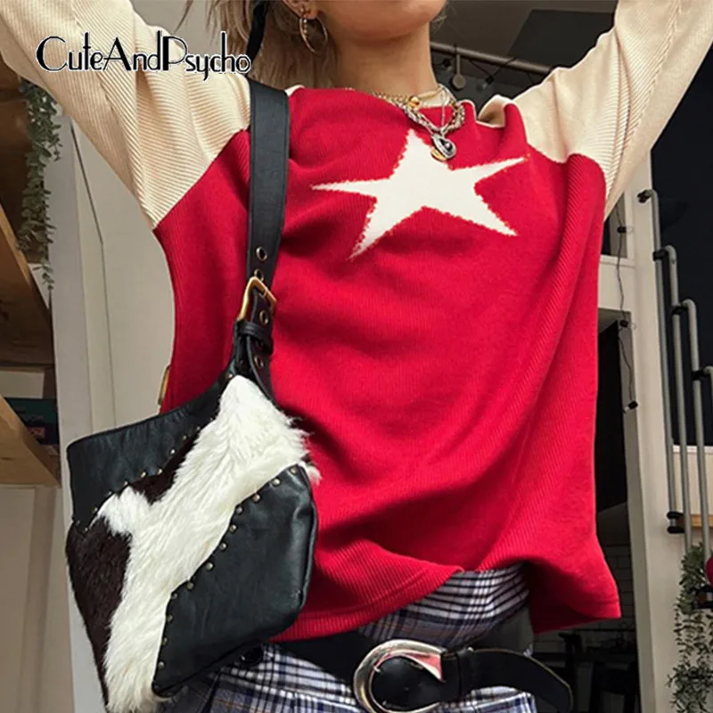 Cuteandpsycho Star Patchwork Casual Sweatshirts Vintage Chic Side Striped Pullovers Fashion Crewneck Streetwear Women Outfits
Cuteandpsycho Star Patchwork Casual Sweatshirts Vintage Chic Side Striped Pullovers Fashion Crewneck Streetwear Women Outfits
