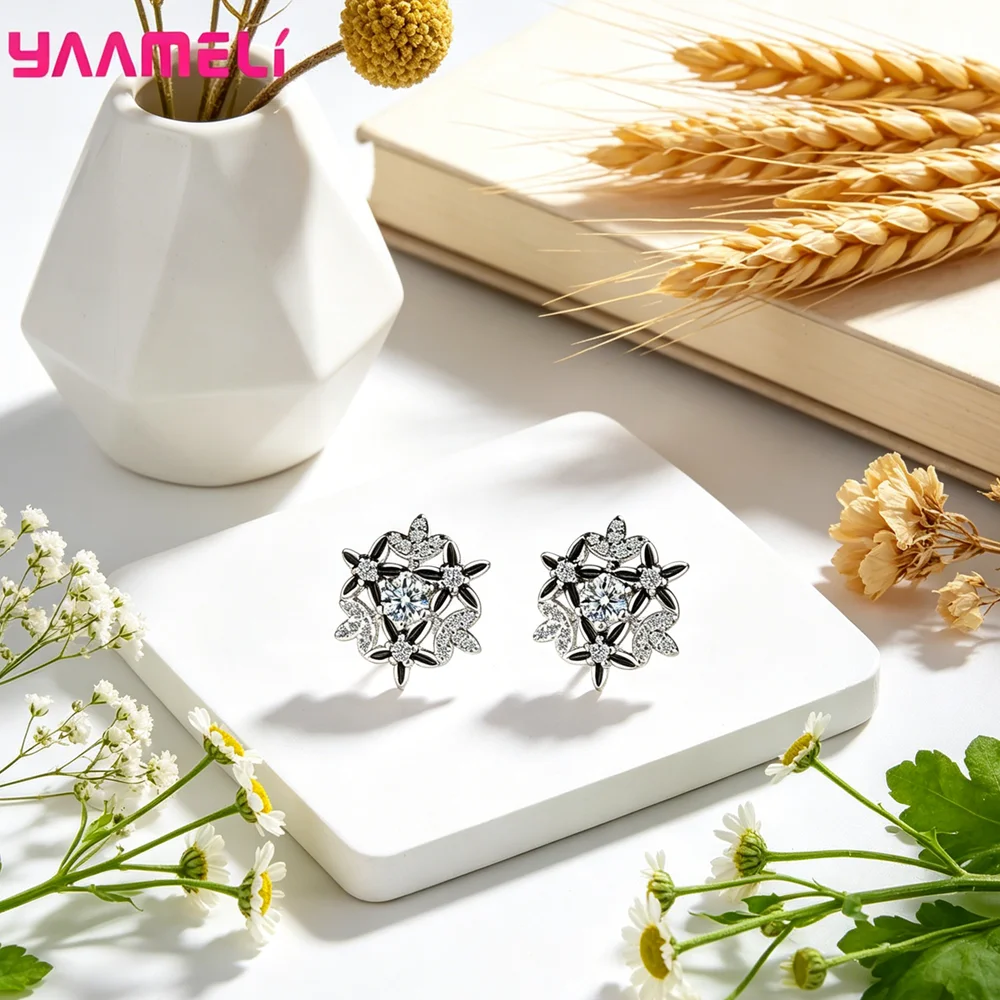 New Arrivals Genuine 925 Sterling Silver Stud Earrings For Women Girls Wedding Dancing Nice Bridal Jewelry Accessory
New Arrivals Genuine 925 Sterling Silver Stud Earrings For Women Girls Wedding Dancing Nice Bridal Jewelry Accessory