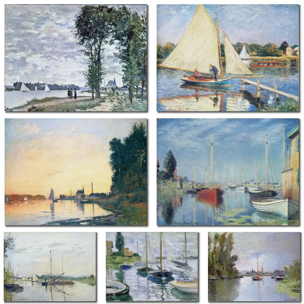 Hand Painted Claude Monet Painting Landscape Canvas Art Boats at Argenteuil Beautiful Countryside Artwork for Sitting Room Decor
Hand Painted Claude Monet Painting Landscape Canvas Art Boats at Argenteuil Beautiful Countryside Artwork for Sitting Room Decor