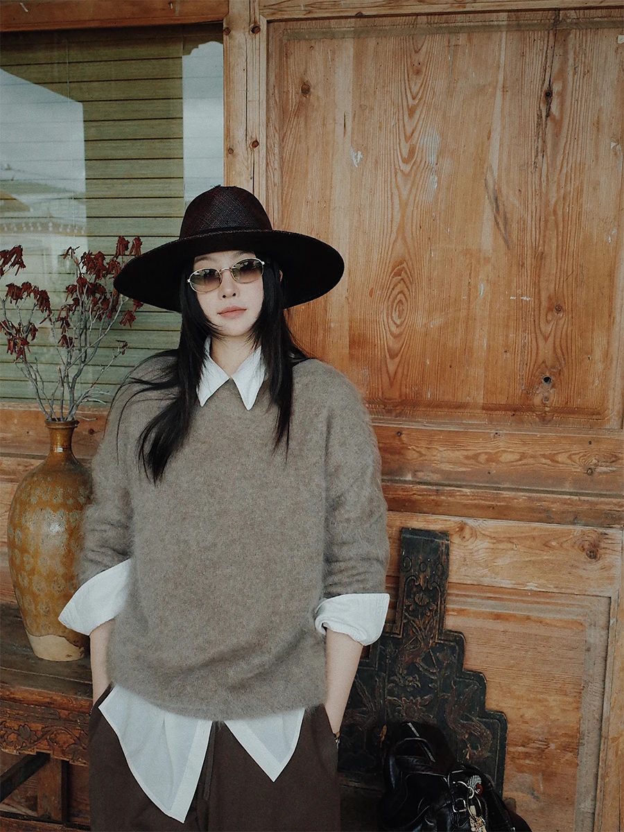 MOEROP Soft Woolly Feel 00 Wool Long Sve round Ne Sweater Women's Lazy Cozy Top Pastel Color Knittedwear for Spring A...
MOEROP Soft Woolly Feel 00 Wool Long Sve round Ne Sweater Women's Lazy Cozy Top Pastel Color Knittedwear for Spring A...