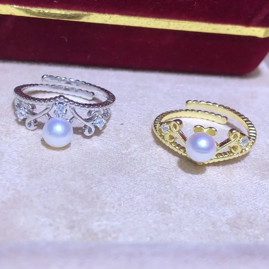 S925 Sterling Silver Adjustable Ring Mount Settings Findings Mountings Accessory Parts Fittings for 5-6mm Pearls 5pcs/lot
S925 Sterling Silver Adjustable Ring Mount Settings Findings Mountings Accessory Parts Fittings for 5-6mm Pearls 5pcs/lot