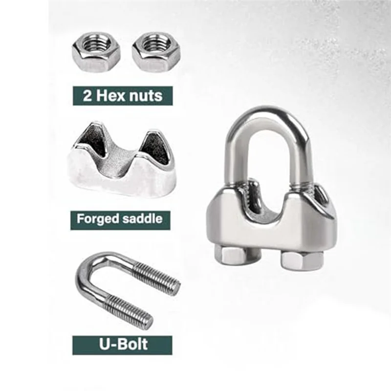 【Must-Haves】Hanger 1/4 Inch M6 Wire Rope Cable Clamp Thimble Cable Clamp Kit For 1/4 Inch Wire Rope Cable Thimble Rigging,12 Set
【Must-Haves】Hanger 1/4 Inch M6 Wire Rope Cable Clamp Thimble Cable Clamp Kit For 1/4 Inch Wire Rope Cable Thimble Rigging,12 Set