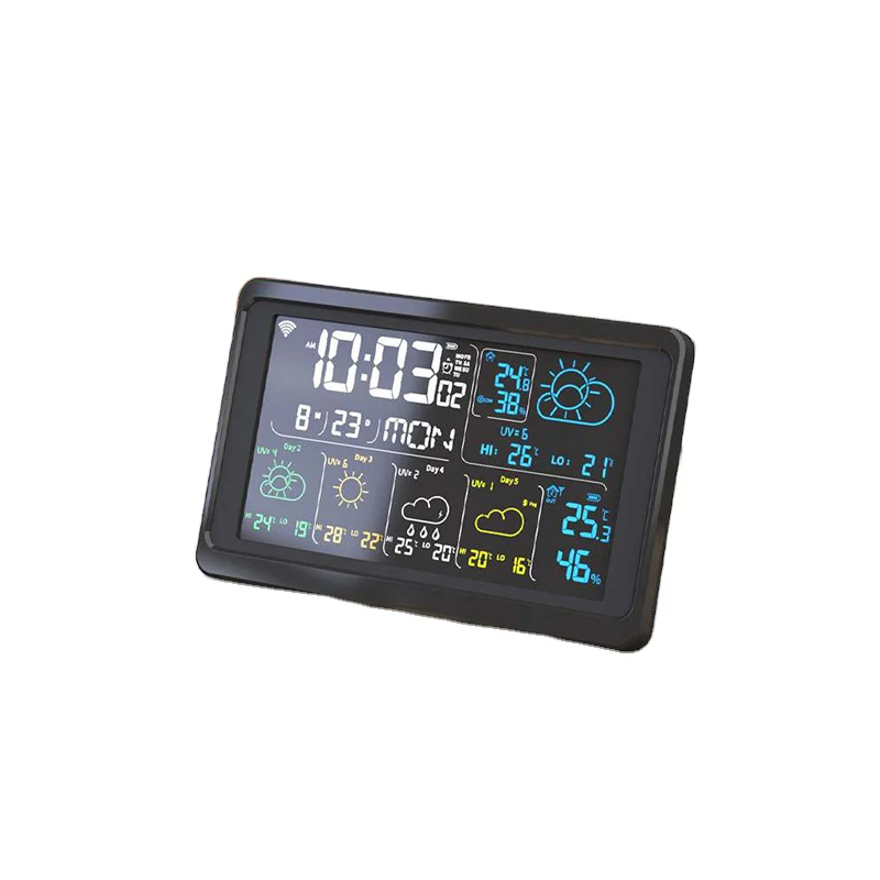 RSH Wifi / Ble Weather Station Clock with Tuya APP Five-day Weather Station Indoor Outdoor Temperature and Humidity
RSH Wifi / Ble Weather Station Clock with Tuya APP Five-day Weather Station Indoor Outdoor Temperature and Humidity