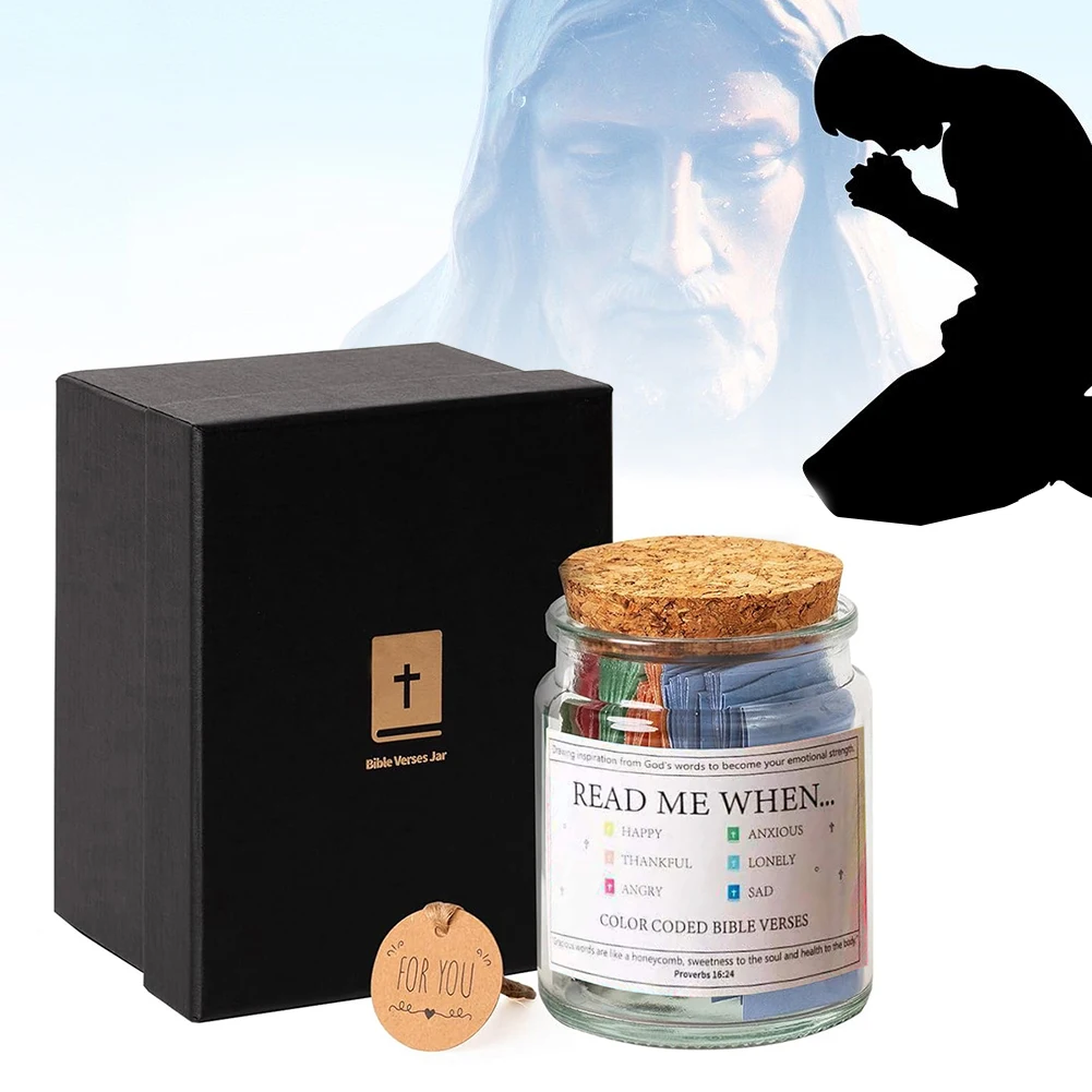Bible Verses in A Jar Bible Verse Jar Christian Scripture Jar Christian Cards Jar Bible Verse Cards Jar for Daily Reflection
Bible Verses in A Jar Bible Verse Jar Christian Scripture Jar Christian Cards Jar Bible Verse Cards Jar for Daily Reflection