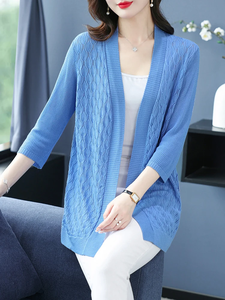 Sweater Women New Spring Summer Women Clothing Half SleeveThin Sweater Cardigan Solid Knitwear Cardigans
Sweater Women New Spring Summer Women Clothing Half SleeveThin Sweater Cardigan Solid Knitwear Cardigans