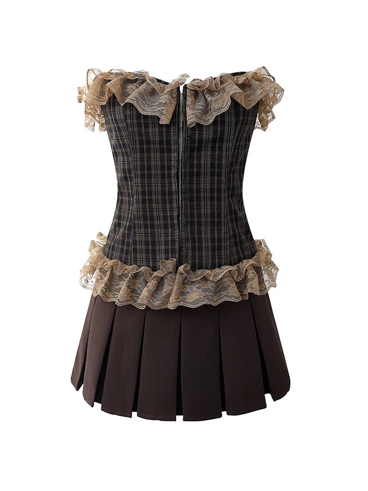 Summer Old Money Plaid Patchwork Lace French 2000s Aesthetic Mori Girl Mini Fairy Sleeveless Dress Women Frock One-Piece Evening
Summer Old Money Plaid Patchwork Lace French 2000s Aesthetic Mori Girl Mini Fairy Sleeveless Dress Women Frock One-Piece Evening