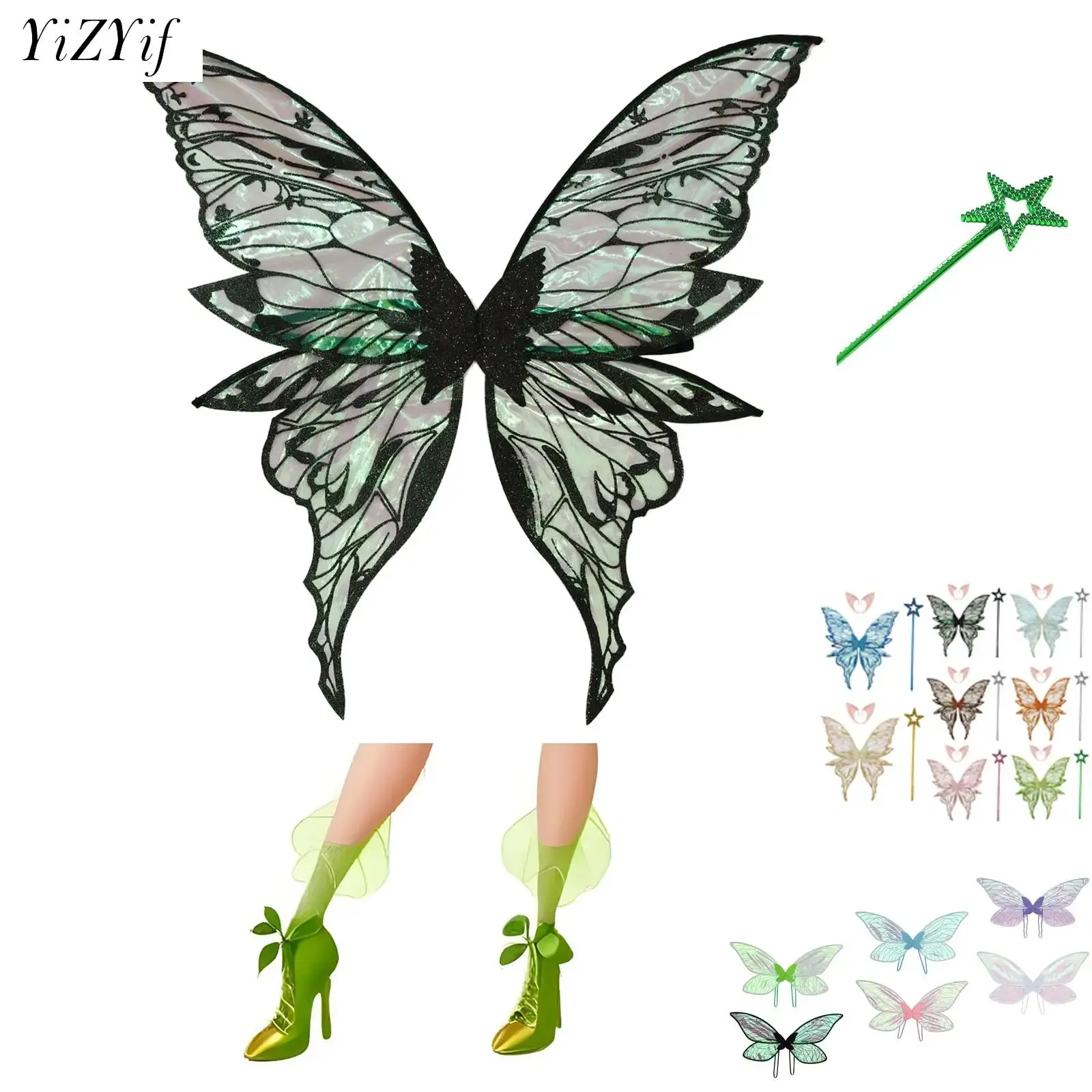 Princess Elf Fairy Wing Fairy Elf Ear Happy Birthday Party Decor Costume Angel Wing Performance Photography Prop Butterfly Wings
Princess Elf Fairy Wing Fairy Elf Ear Happy Birthday Party Decor Costume Angel Wing Performance Photography Prop Butterfly Wings