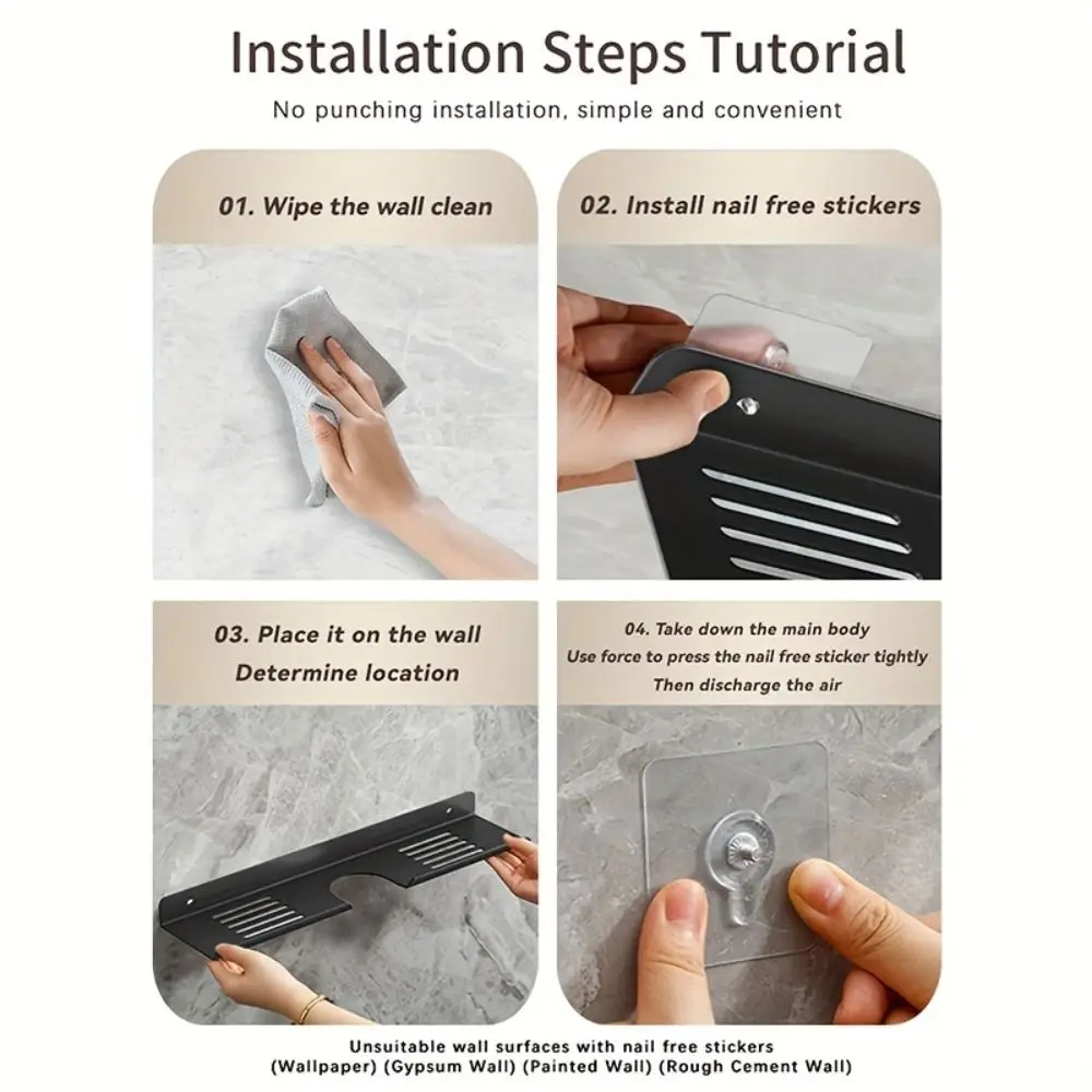 Durable Rustproof Bathroom Shelves Wear-resistant Moisture-proof Wall Shelf Durable Sturdy Organizer Rack Bathroom Storage
Durable Rustproof Bathroom Shelves Wear-resistant Moisture-proof Wall Shelf Durable Sturdy Organizer Rack Bathroom Storage