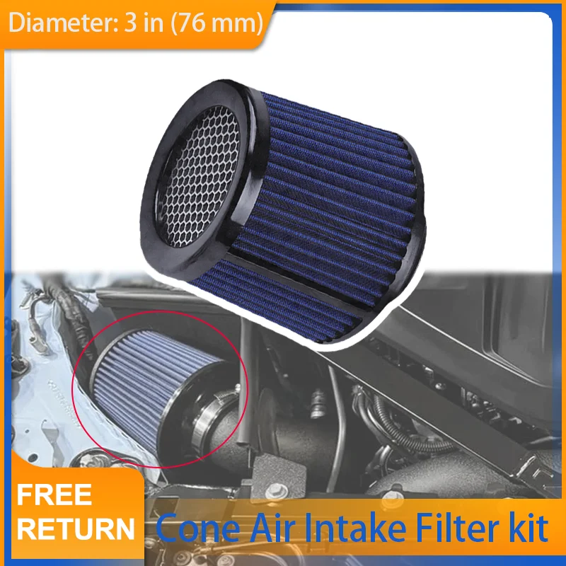 Universal 3" 76mm Cone Air Intake Filter kit with Steel Protective Heat Shield Car Air Filter Modification for Race Car
Universal 3" 76mm Cone Air Intake Filter kit with Steel Protective Heat Shield Car Air Filter Modification for Race Car