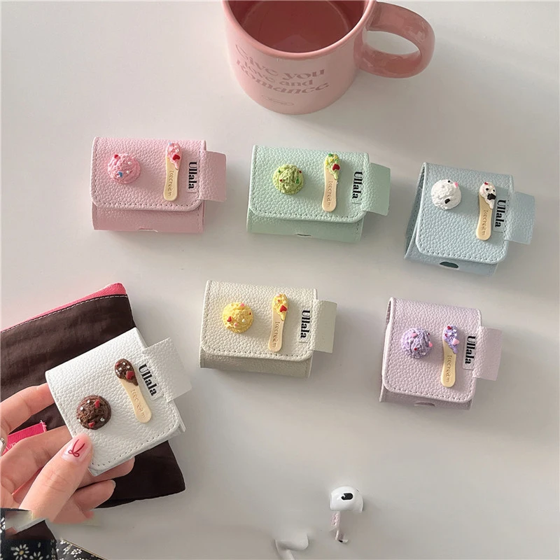 Solid Color Three-dimensional Ice Cream Protective Cover for Airpods1/2/3/pro Wireless Bluetooth Headset Case with Cute Jewelry
Solid Color Three-dimensional Ice Cream Protective Cover for Airpods1/2/3/pro Wireless Bluetooth Headset Case with Cute Jewelry
