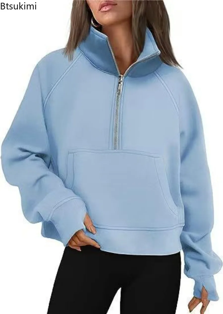 Women's Stand Collar Plus Fleece Solid Color Hoodie Long Sleeve Pocket Loose Half Zip Pullover Hoodie Top Womens Zip Up Hoodies
Women's Stand Collar Plus Fleece Solid Color Hoodie Long Sleeve Pocket Loose Half Zip Pullover Hoodie Top Womens Zip Up Hoodies