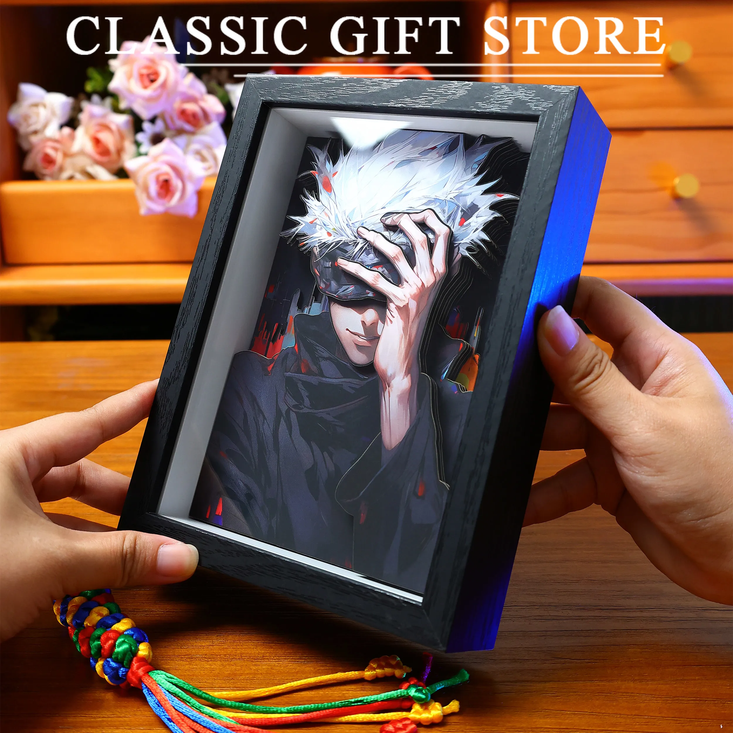 Jujutsu Kaisen 3D Decorative Painting Satoru Gojo Okkotsu Yuta Figure Handmade Decorative Picture Frame Desktop Decoration
Jujutsu Kaisen 3D Decorative Painting Satoru Gojo Okkotsu Yuta Figure Handmade Decorative Picture Frame Desktop Decoration