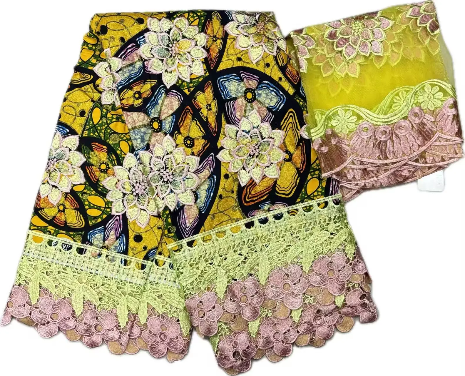 2026 Nigerian 5Y Golden Lace Wax+2 yards Print African Fabrics High Quality for Patchwork New Style Fabric for Clothing HS1
2026 Nigerian 5Y Golden Lace Wax+2 yards Print African Fabrics High Quality for Patchwork New Style Fabric for Clothing HS1