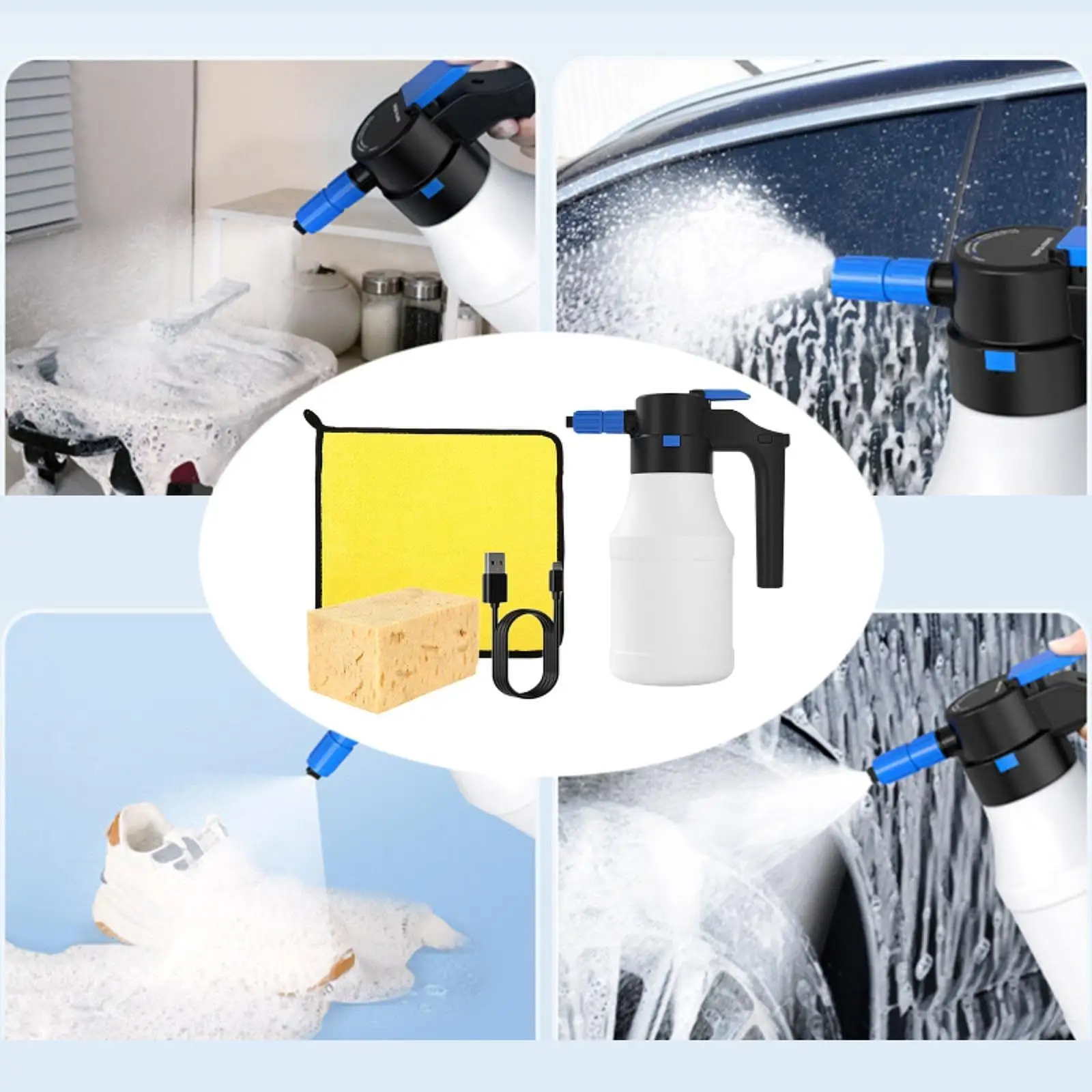Electric Foam Sprayer Automatic Plant Sprayer for Car Washing Detailing Garden Watering Plants Home Cleaning
Electric Foam Sprayer Automatic Plant Sprayer for Car Washing Detailing Garden Watering Plants Home Cleaning
