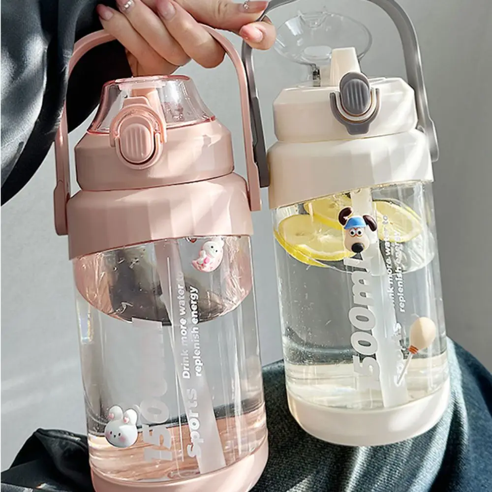 with Straw Straw Sports Water Bottle Large Capacity With Handle Sports Fitness Water Cups Precise Scale Time Marker
with Straw Straw Sports Water Bottle Large Capacity With Handle Sports Fitness Water Cups Precise Scale Time Marker