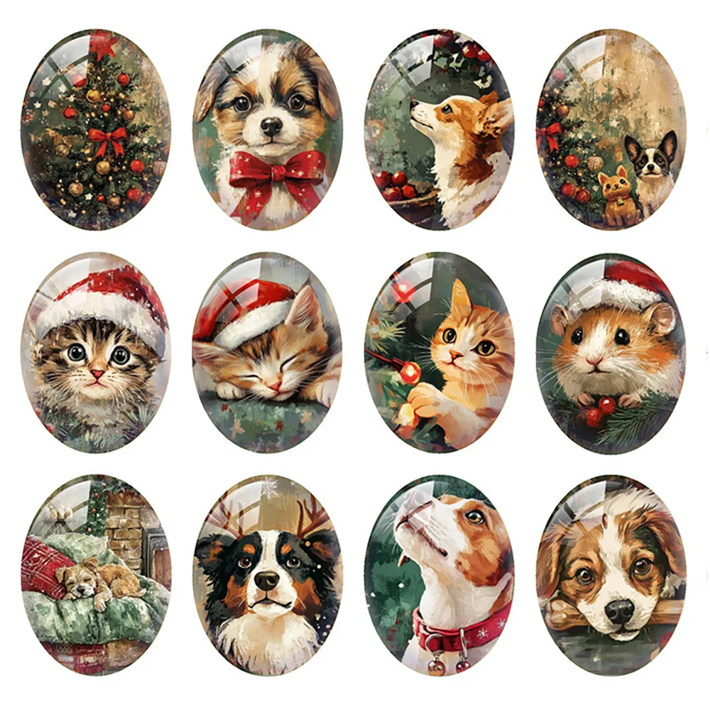 10pcs/lot Oval Christmas X-mas Cute Dog Cat Mouse Tree Bird Puppy Photo Glass Cabochon Flatback Demo Cameo Diy Jewelry Making
10pcs/lot Oval Christmas X-mas Cute Dog Cat Mouse Tree Bird Puppy Photo Glass Cabochon Flatback Demo Cameo Diy Jewelry Making