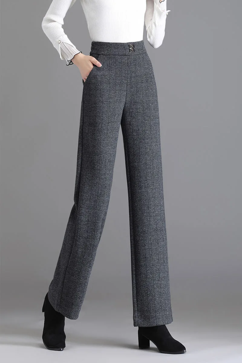 Women's Clothing High waist thickened wide leg trousers Autumn Winter New NO.7
Women's Clothing High waist thickened wide leg trousers Autumn Winter New NO.7