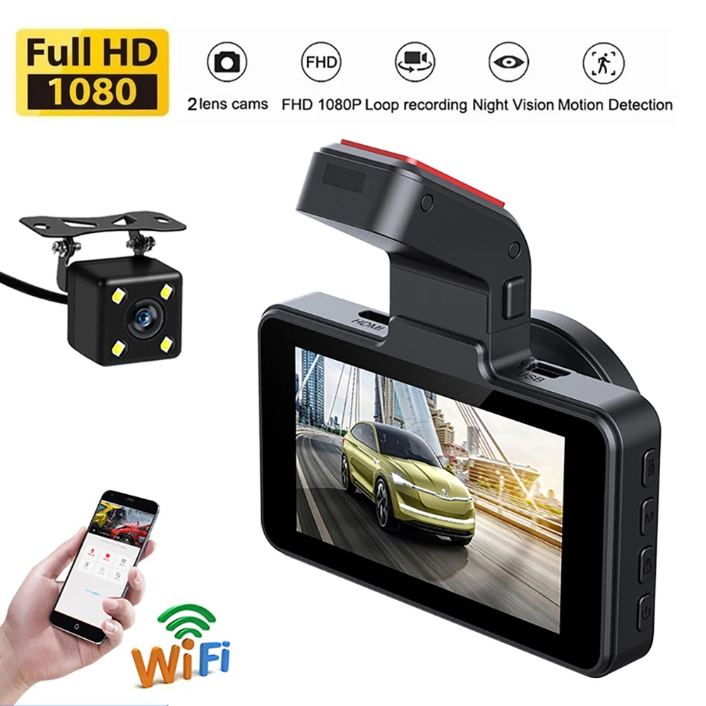 Car DVR WiFi Full HD 1080P Dash Cam Rear View Vehicle Camera Drive Video Recorder Night Vision Auto DVRs Dashcam Car Accessories
Car DVR WiFi Full HD 1080P Dash Cam Rear View Vehicle Camera Drive Video Recorder Night Vision Auto DVRs Dashcam Car Accessories