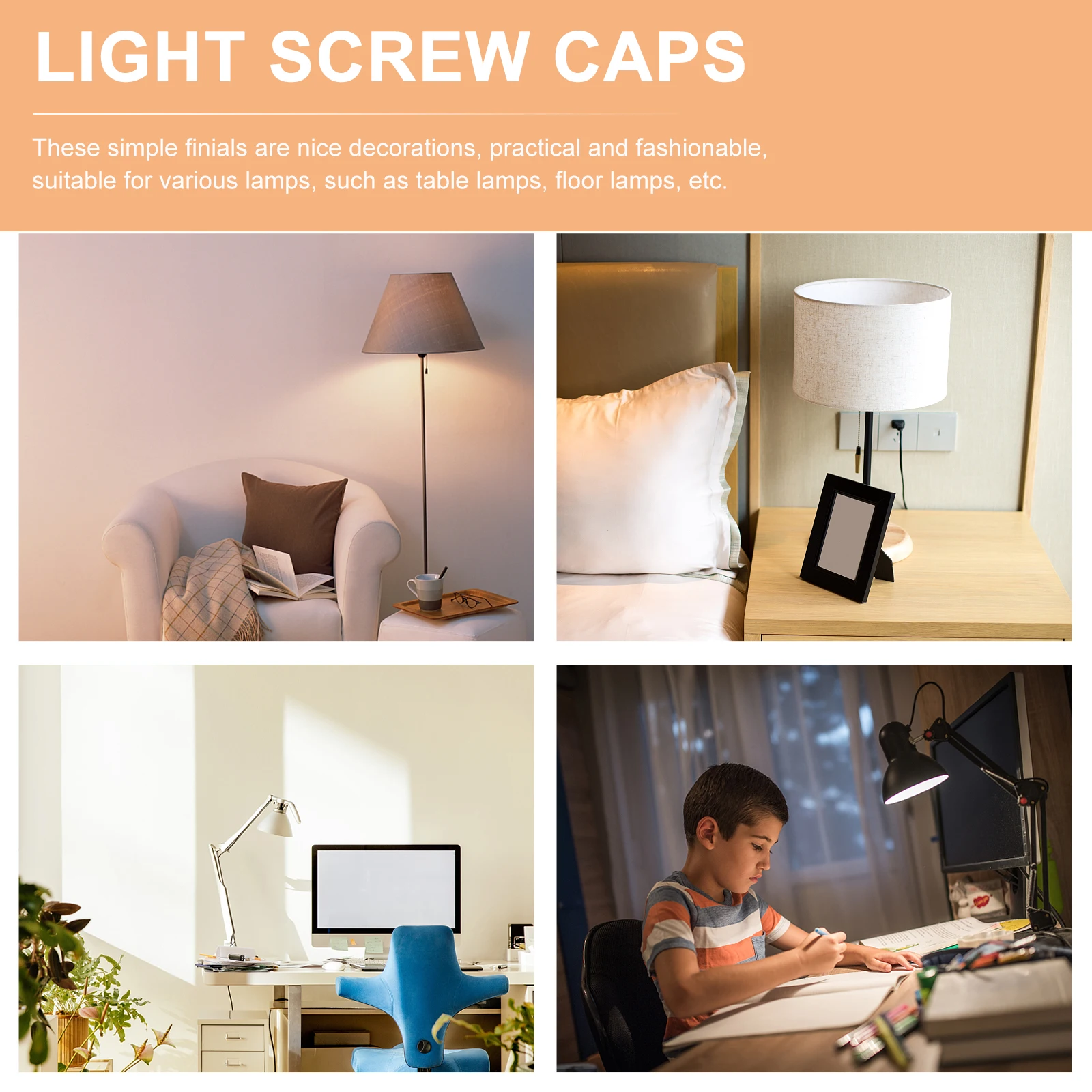 6pcs Metal Finials Lamp Shade Knob Decoration Modern Style Light Screw Caps Living Room Corridor Table Floor Lamps
6pcs Metal Finials Lamp Shade Knob Decoration Modern Style Light Screw Caps Living Room Corridor Table Floor Lamps