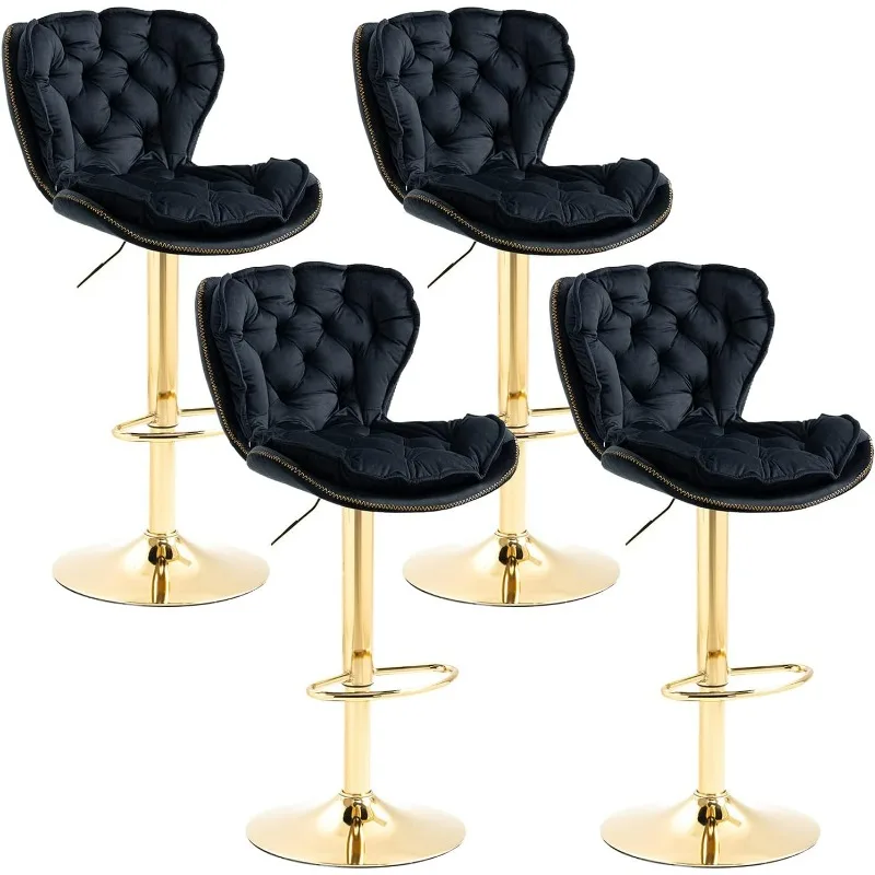 Bar Stools Set of 4, Velvet Counter Height Adjustable Barstools, Swivel Dining Bar Chairs Upholstered Modern Bar Stool
Bar Stools Set of 4, Velvet Counter Height Adjustable Barstools, Swivel Dining Bar Chairs Upholstered Modern Bar Stool