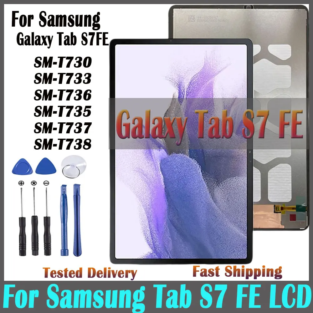 12.4"For Samsung Galaxy Tab S7 FE T730 T733 T735 T736 T737 T738 LCD Display Touch Screen Digitizer Assembly T730 LCD Replace
12.4"For Samsung Galaxy Tab S7 FE T730 T733 T735 T736 T737 T738 LCD Display Touch Screen Digitizer Assembly T730 LCD Replace