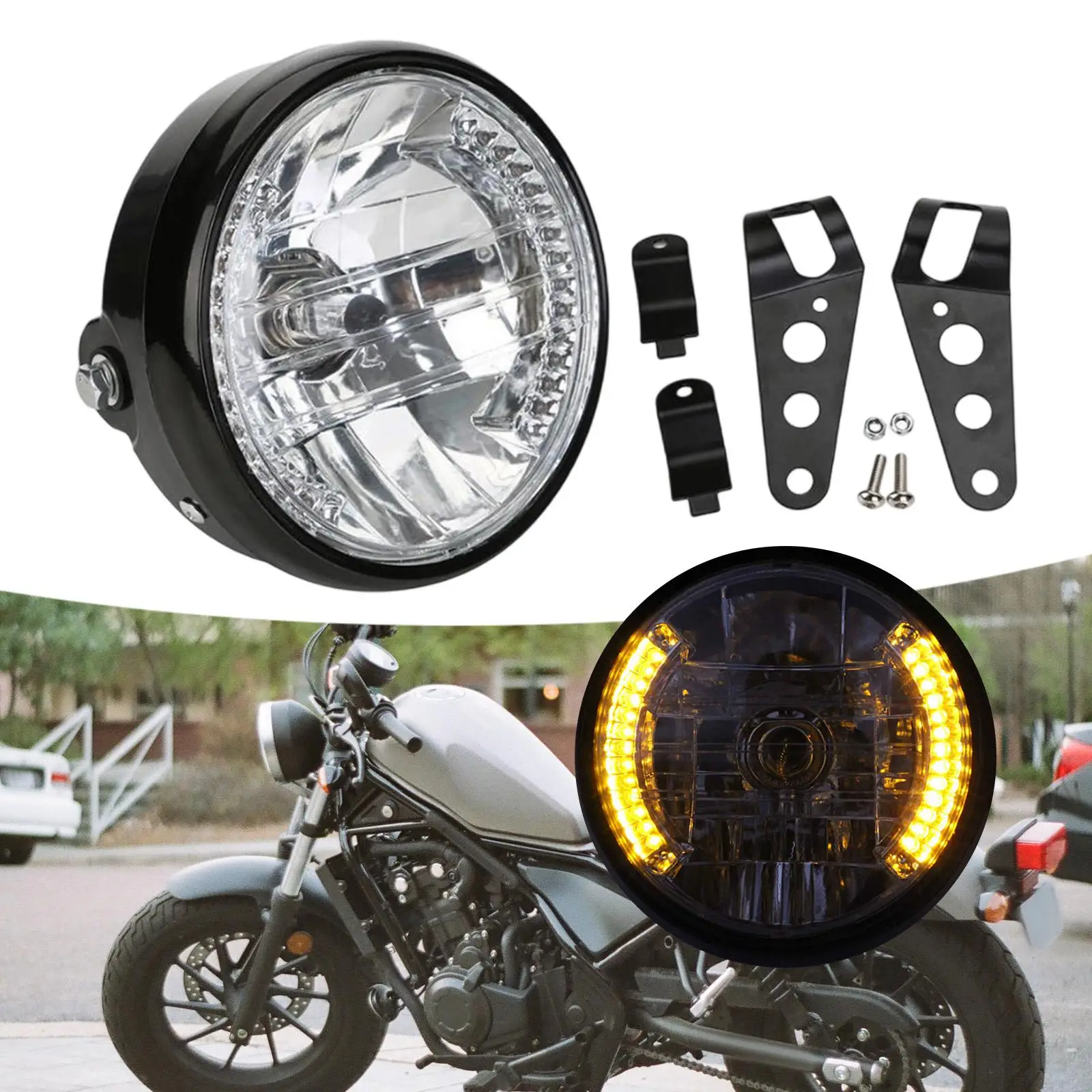 Фара мотоцикла, круглая, простая установка, прочная пылезащитная фара
Фара мотоцикла, круглая, простая установка, прочная пылезащитная фара