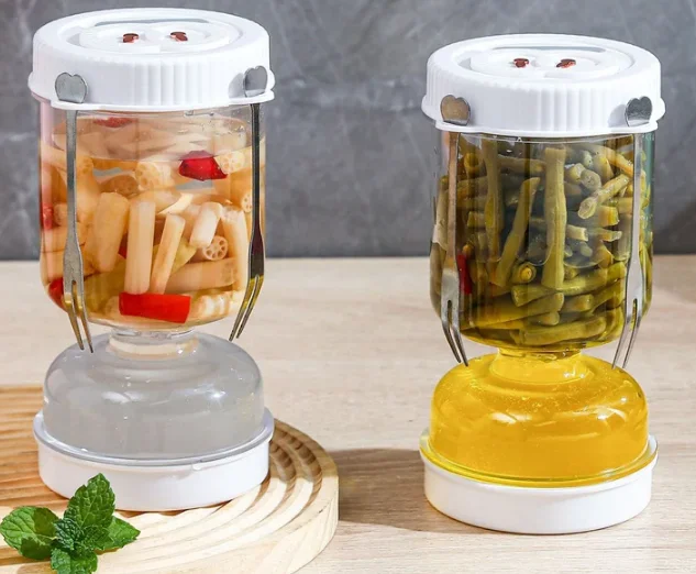 Plastic Pickle Jar Pickle Juice Separator Wet and Dry Strainer Flip Hourglass Jar Airtight Storage Olive Pickle Container
Plastic Pickle Jar Pickle Juice Separator Wet and Dry Strainer Flip Hourglass Jar Airtight Storage Olive Pickle Container