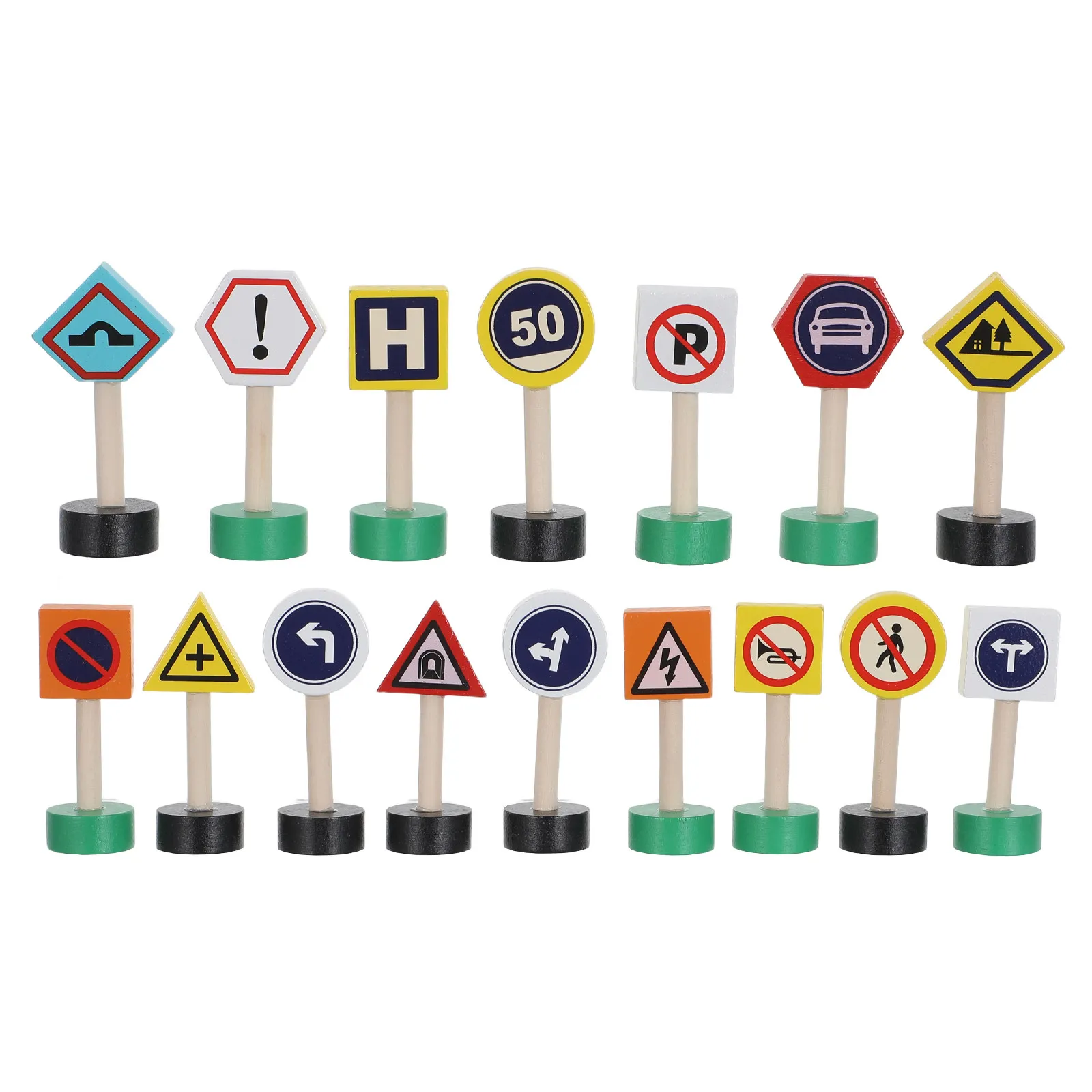 16Pcs Kids Wooden Road Signs Set Mini Stop Railroad Crossing Signals Early Education Play Street Traffic Safety Game Accessories
16Pcs Kids Wooden Road Signs Set Mini Stop Railroad Crossing Signals Early Education Play Street Traffic Safety Game Accessories