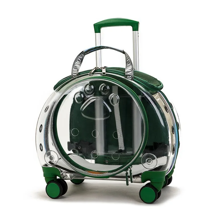 Transparent Dual-Shoulder Small Pet Trolley Carrier for Cats and Dogs with Ventilation and Capsule Design for International
Transparent Dual-Shoulder Small Pet Trolley Carrier for Cats and Dogs with Ventilation and Capsule Design for International