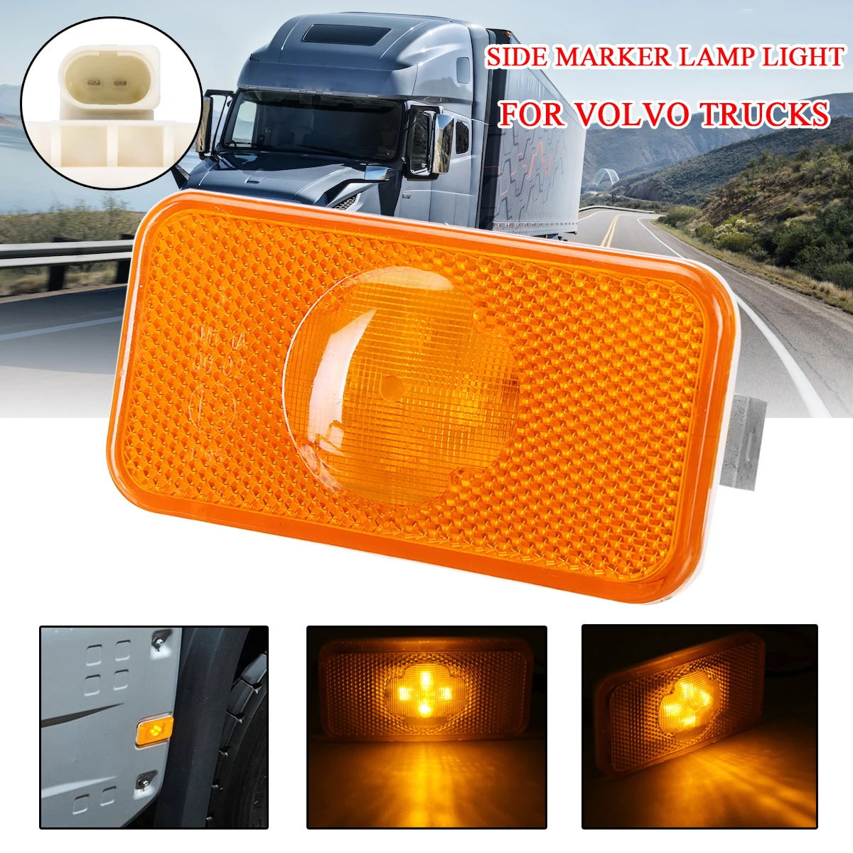 1pcs 24V LED Side Lights Marker Lamp Clearances Light Amber For Volvo Truck FH FM 20789440 20398660 82392733 Accessories
1pcs 24V LED Side Lights Marker Lamp Clearances Light Amber For Volvo Truck FH FM 20789440 20398660 82392733 Accessories