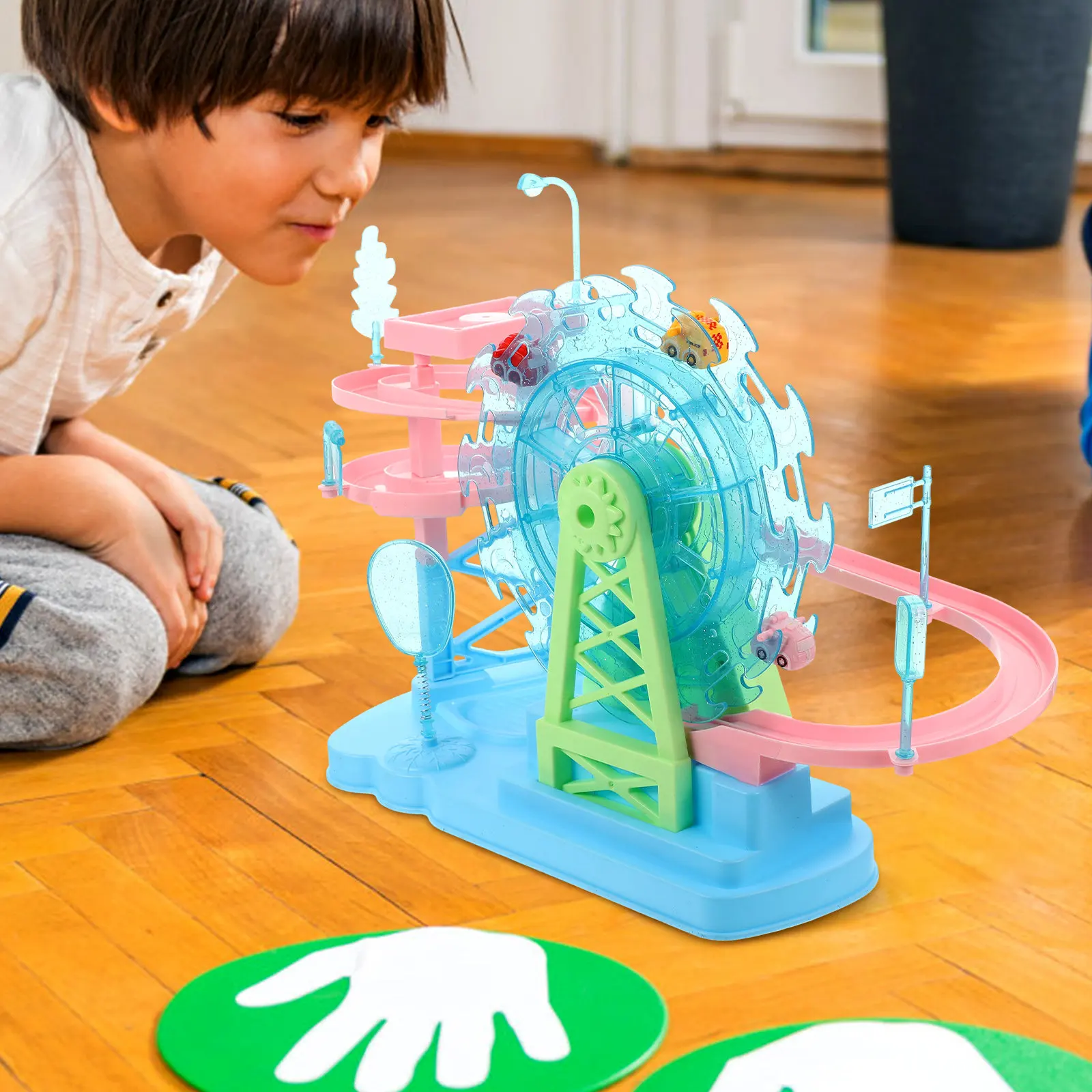 1Set Electric Small Train Climbing Stairs Car Track Ferris Wheel Music Playset for Kids Educational Birthday Gift
1Set Electric Small Train Climbing Stairs Car Track Ferris Wheel Music Playset for Kids Educational Birthday Gift