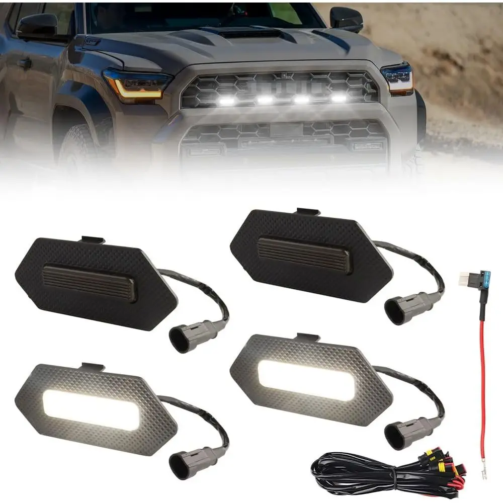 4 PCS ull LED ront Grille Lights or Toyo-ta 2025 TRD & TRD PRO & Trailhunter, White LED Grilles Clearance Light, Accories
4 PCS ull LED ront Grille Lights or Toyo-ta 2025 TRD & TRD PRO & Trailhunter, White LED Grilles Clearance Light, Accories