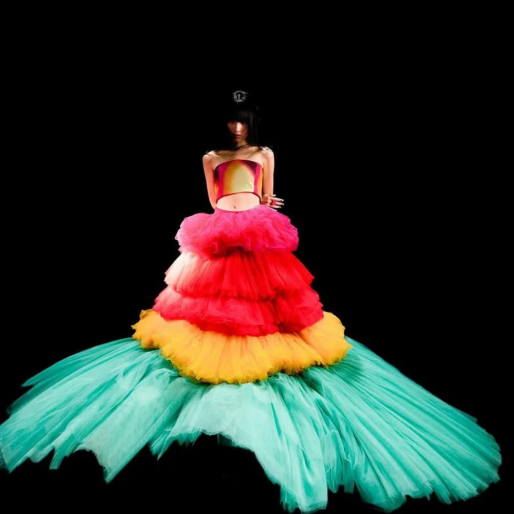 Rainbow Tiered Tulle Skirt Long Cascading Ruffle Wedding Skirt Colorful Women Birthday Party Tulle Skirt Customized TUTU Skirt
Rainbow Tiered Tulle Skirt Long Cascading Ruffle Wedding Skirt Colorful Women Birthday Party Tulle Skirt Customized TUTU Skirt