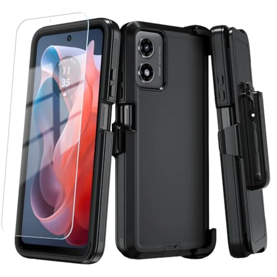 Phone Case for Motorola Moto G Play 2024 4G Case with HD Screen Protector, Heavy Duty Shockproof and Dropproof 3-Layer Cover Ph
Phone Case for Motorola Moto G Play 2024 4G Case with HD Screen Protector, Heavy Duty Shockproof and Dropproof 3-Layer Cover Ph