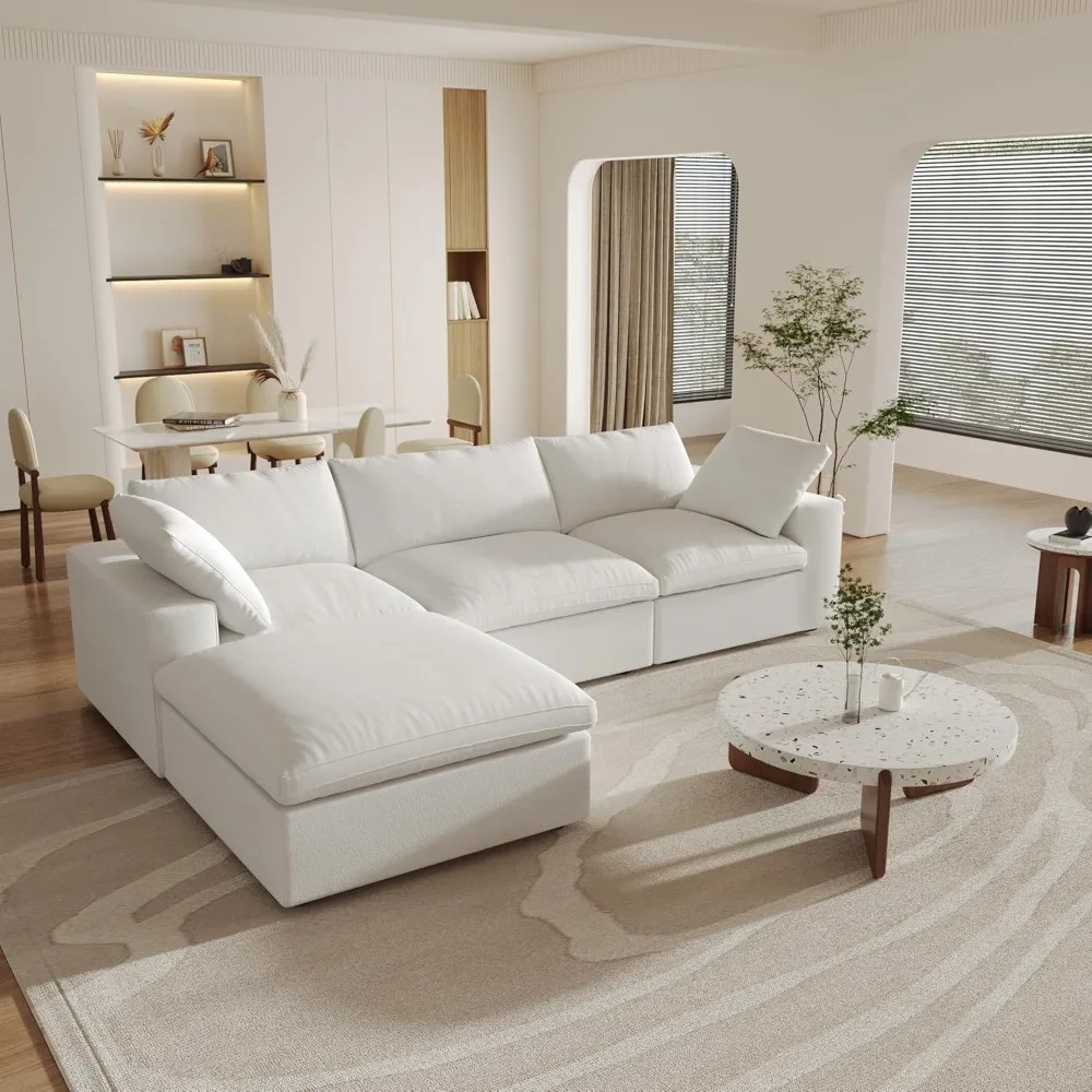 Modular Sectional Sofa,120.45" Down Filled L Shaped Sofa Couch with Storage Ottoman,Minimalist Wide Deep Seat Couches
Modular Sectional Sofa,120.45" Down Filled L Shaped Sofa Couch with Storage Ottoman,Minimalist Wide Deep Seat Couches