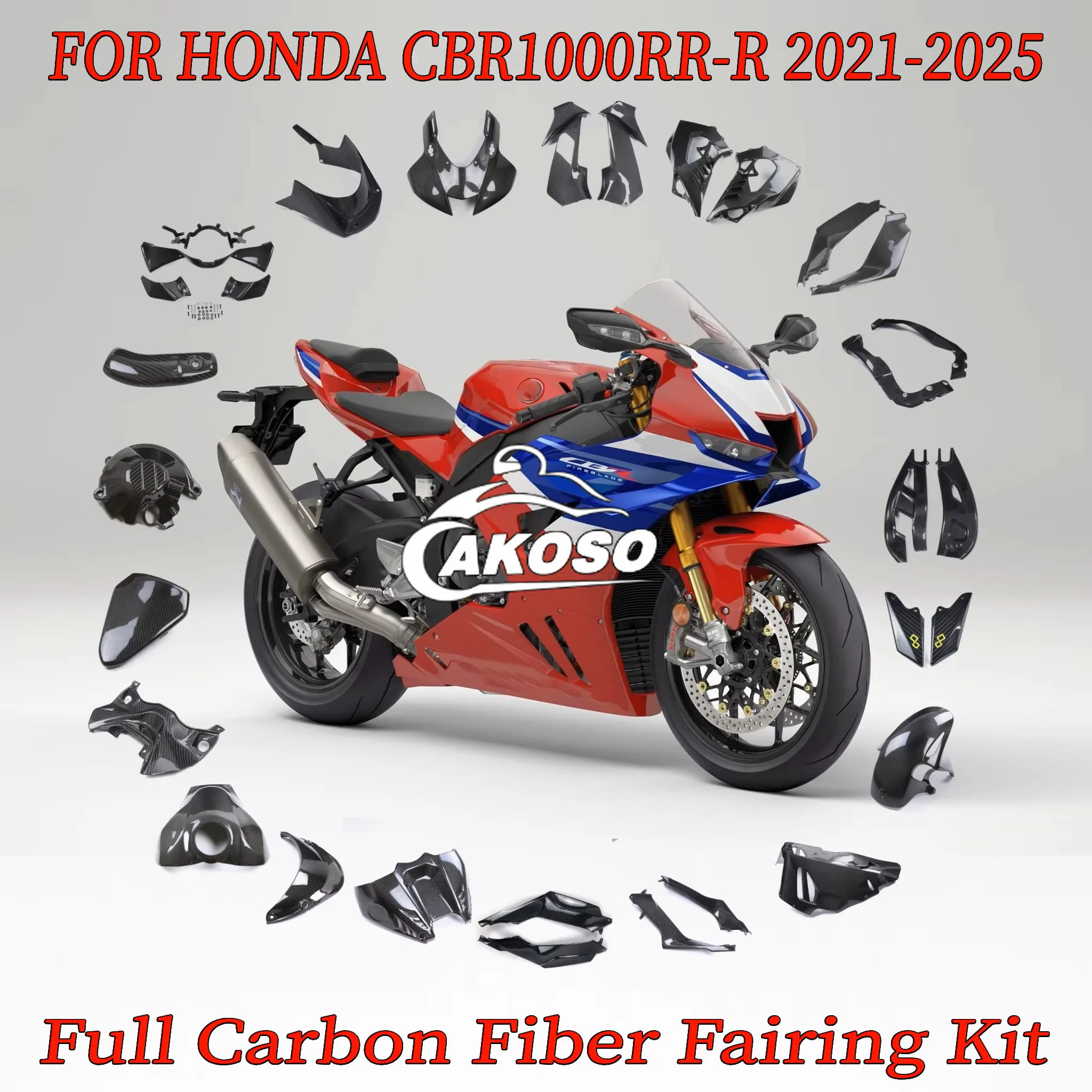 For HONDA CBR1000RR-R 2021-2025 Carbon Fiber Full Fairing Kits Motorcycle Accessories Modified Body Panels Fenders Winglet
For HONDA CBR1000RR-R 2021-2025 Carbon Fiber Full Fairing Kits Motorcycle Accessories Modified Body Panels Fenders Winglet