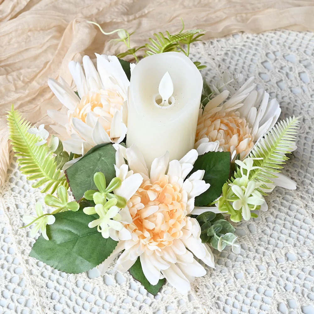 2 Pcs Artificial Candle Wreath Leaves Green Garland For Pillar Candle Lantern Wedding Core Party Family Dining Table Decoration
2 Pcs Artificial Candle Wreath Leaves Green Garland For Pillar Candle Lantern Wedding Core Party Family Dining Table Decoration